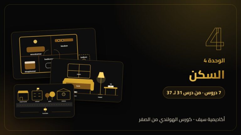 الوحدة 4: السكن — كورس اللغة الهولندية من الصفر